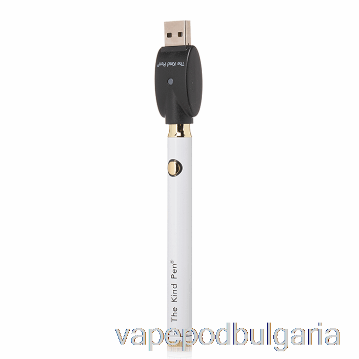 Vape 10000 Дръпки The Kind Pen Twist Vv 510 Battery White Gold